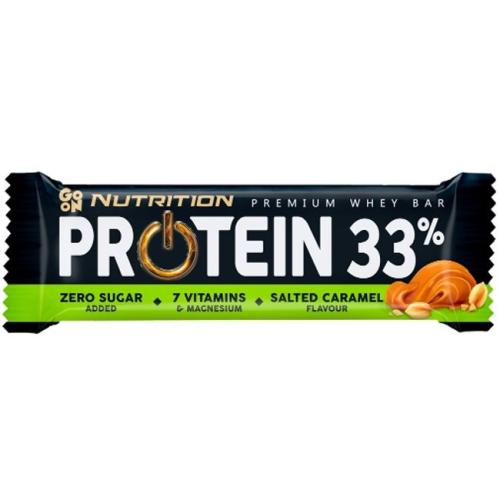 Go On Nutrition Premium Whey Protein 33% Bar with Salted Caramel & Peanut Butter Flavour Μπάρα Πρωτεΐνης με Γεύση Αλατισμένης Καραμέλας & Φυστικοβούτυρου 50g